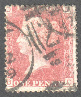 Great Britain Scott 33 Used Plate 208 - BD - Click Image to Close